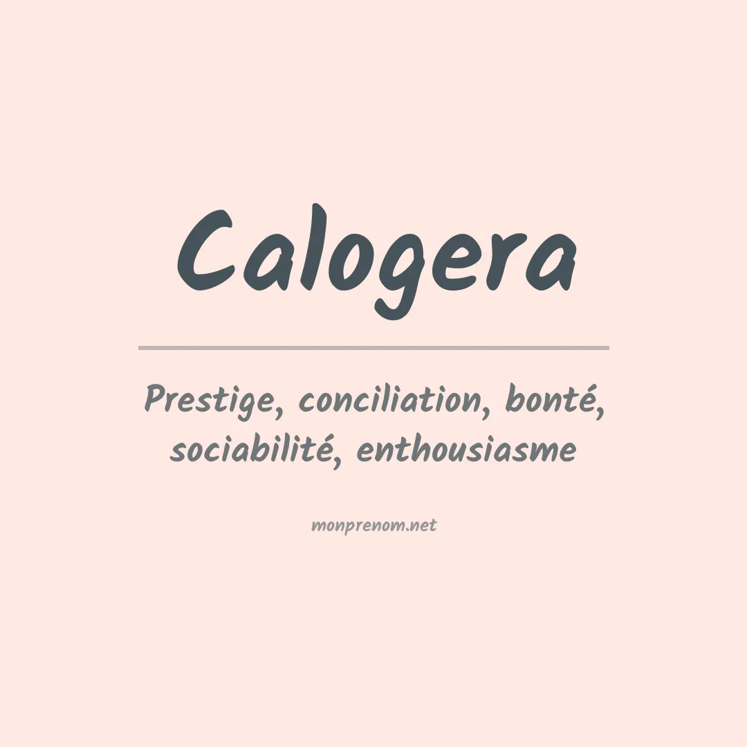 Signification du prénom Calogera