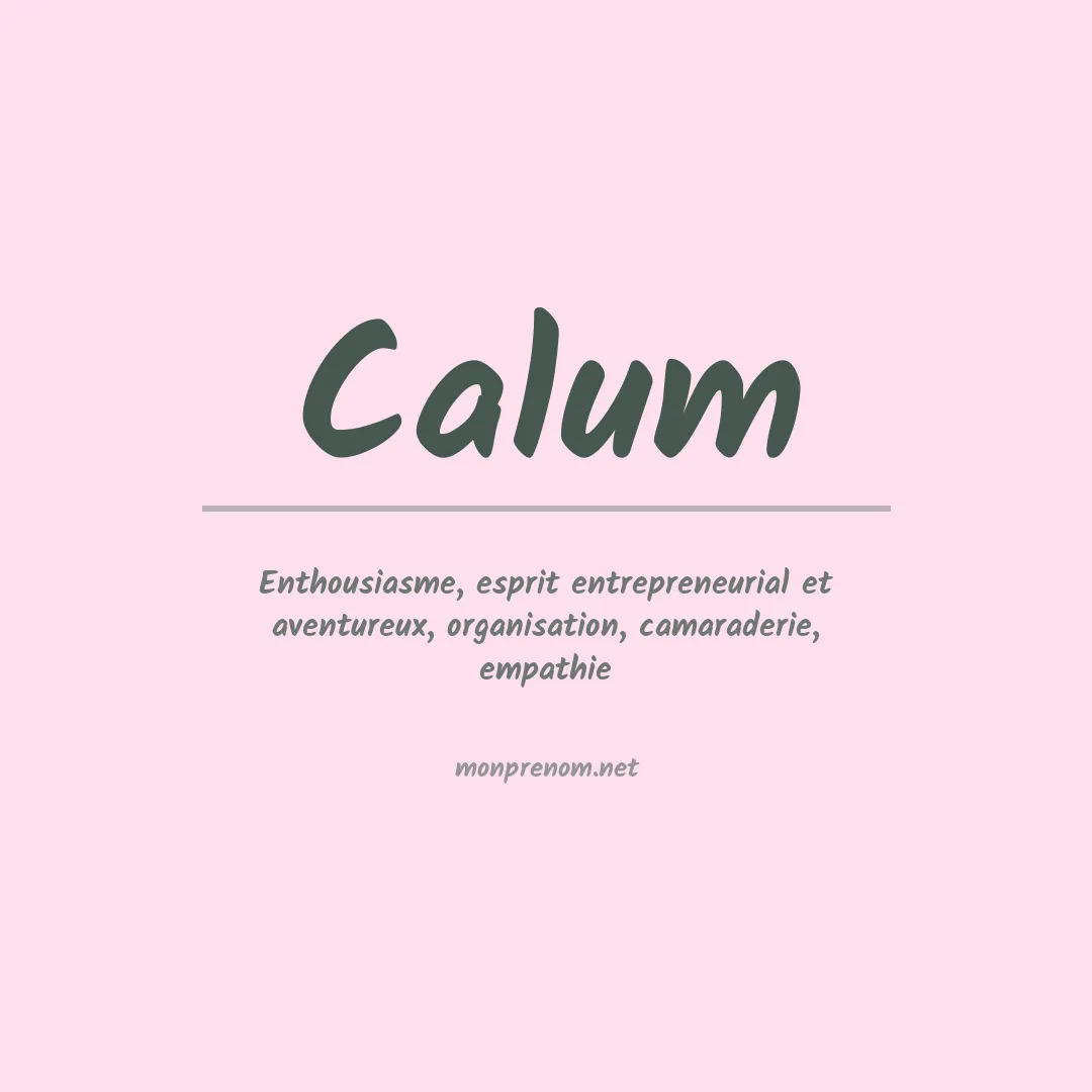 Signification du prénom Calum