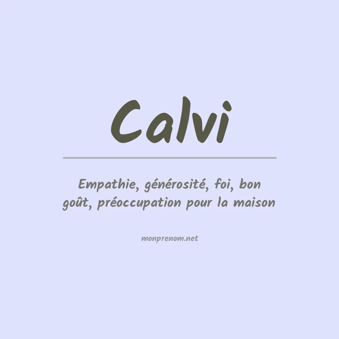 Prénom Calvi