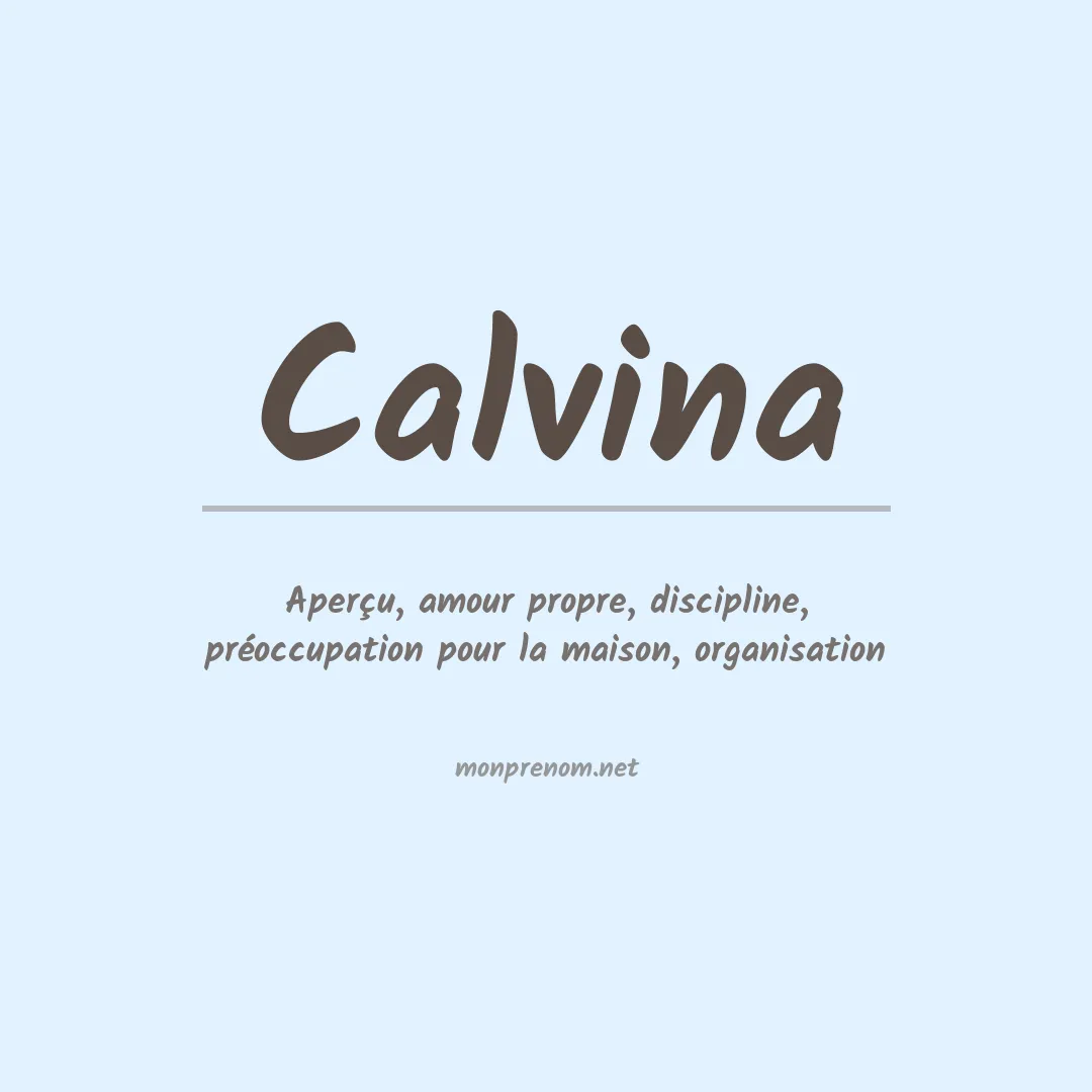 Signification du prénom Calvina