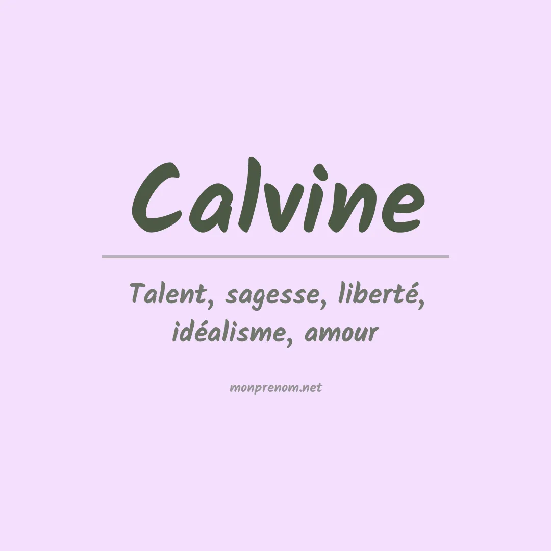 Signification du prénom Calvine