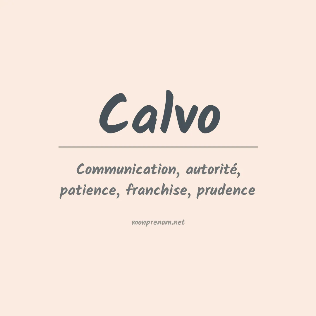 Prénom Calvo