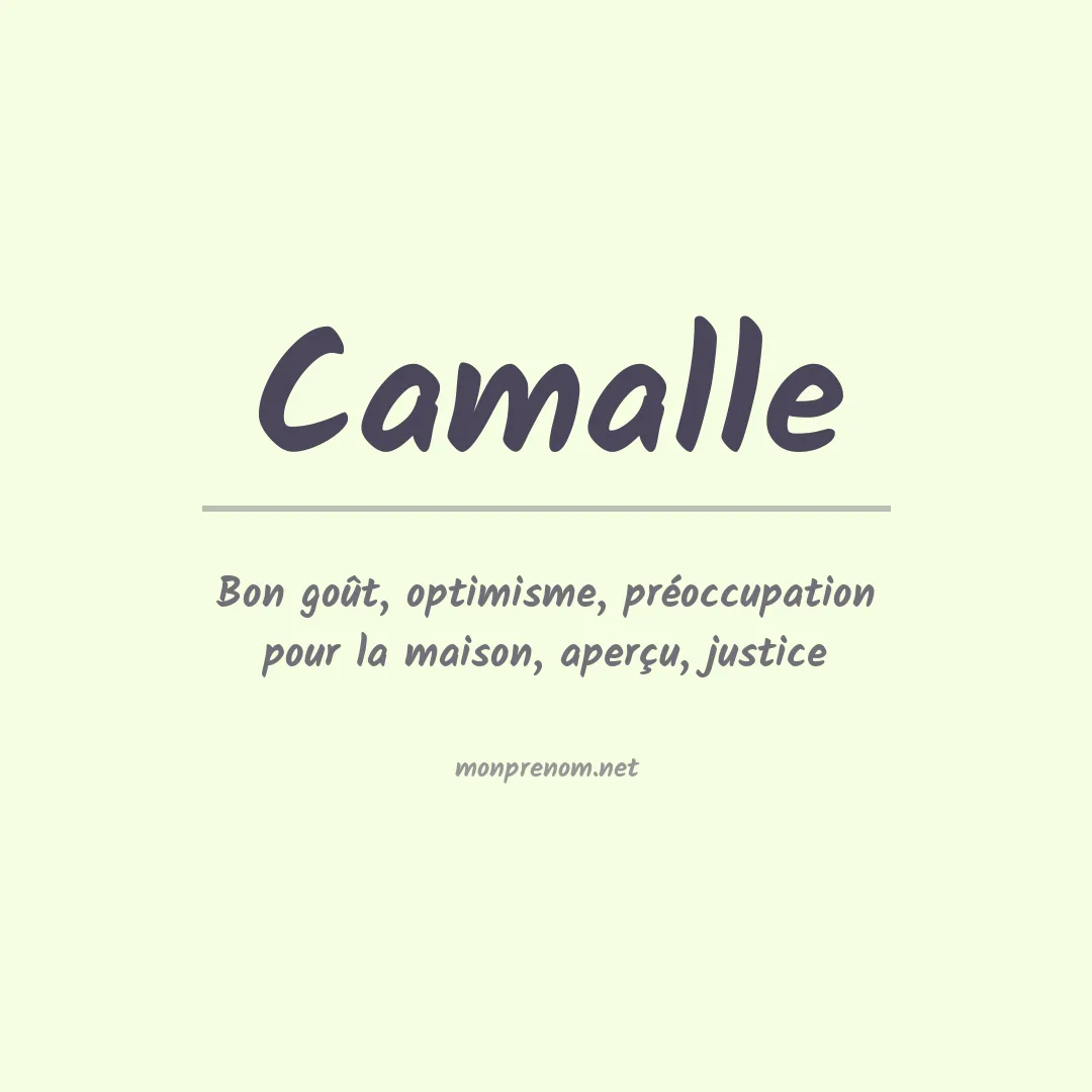Signification du prénom Camalle