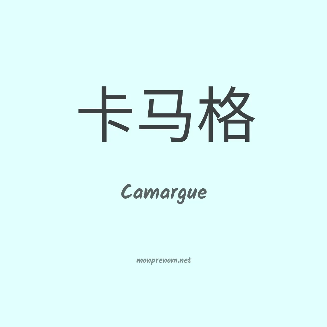Camargue en chinois