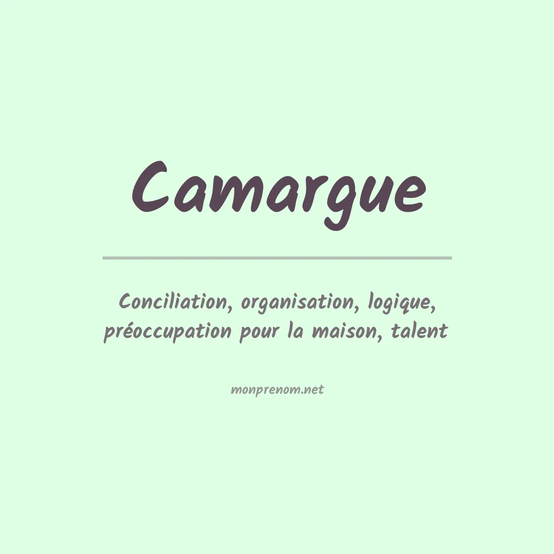 Signification du prénom Camargue