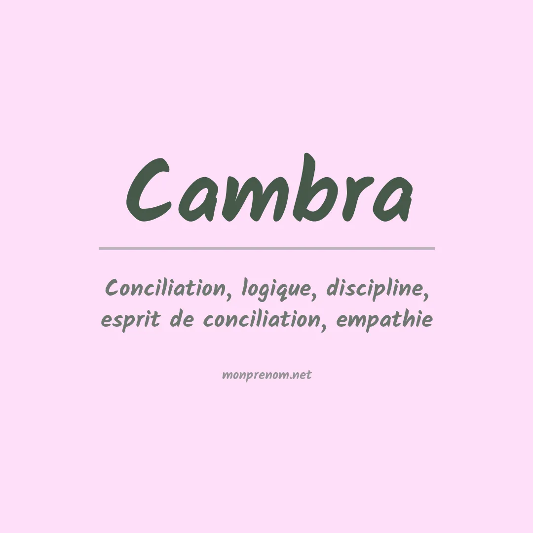 Prénom Cambra
