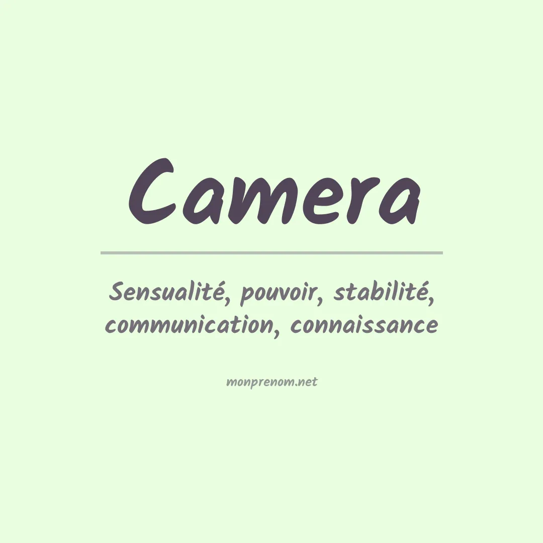 Signification du prénom Camera