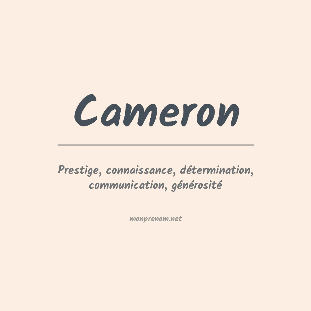 Prénom Cameron