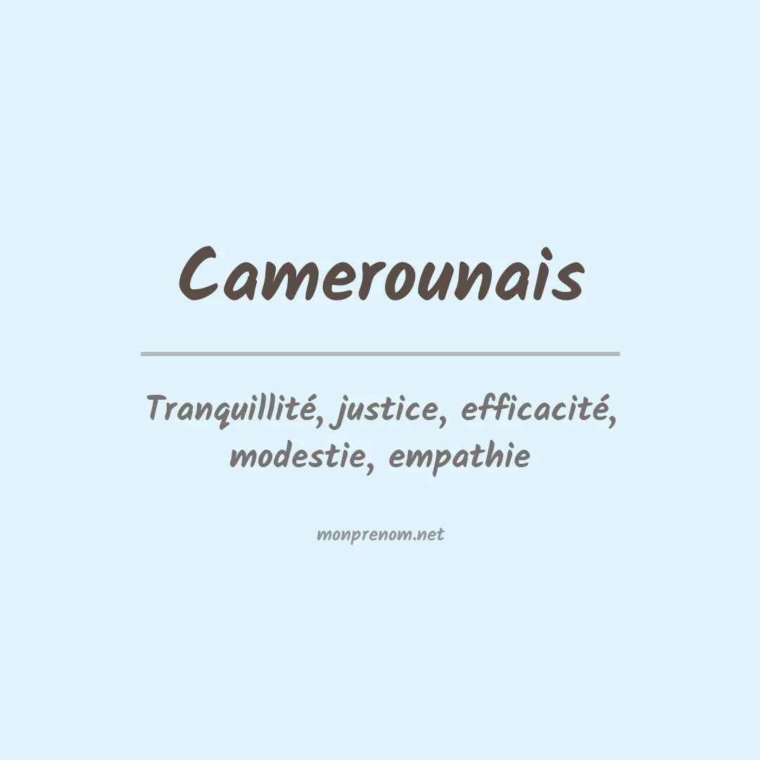 Signification du prénom Camerounais