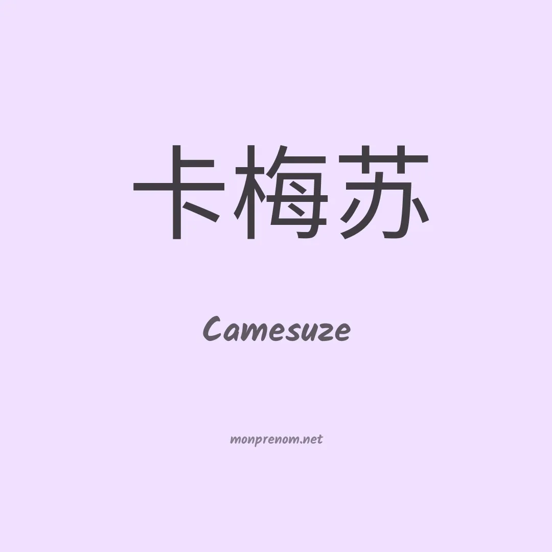 Camesuze en chinois