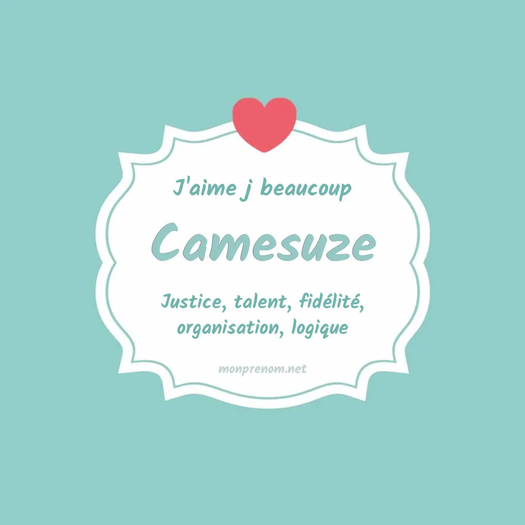 J'aime beaucoup Camesuze
