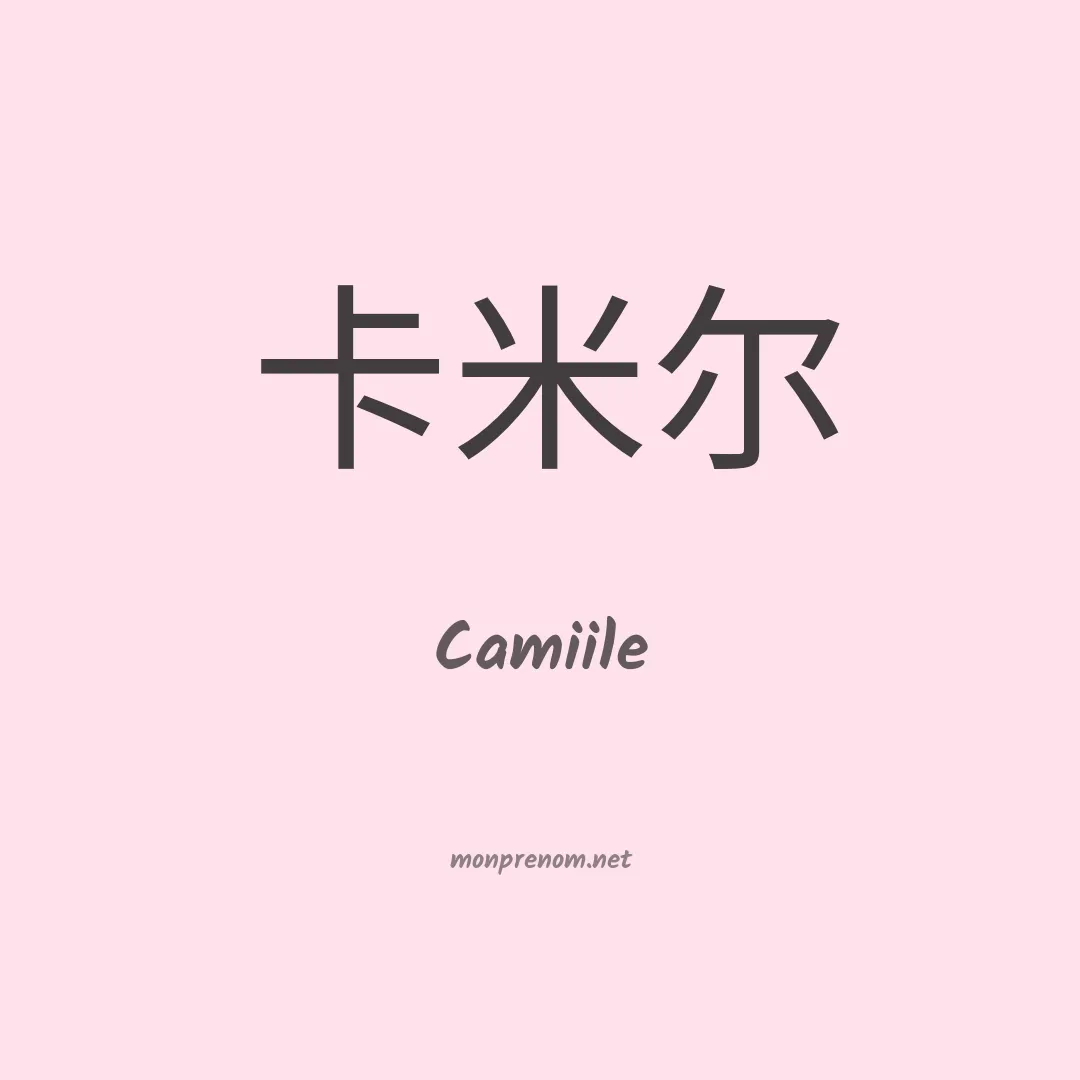 Camiile en chinois