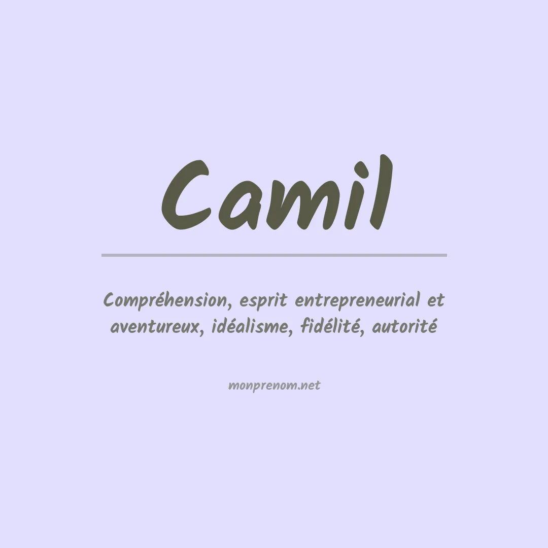 Prénom Camil