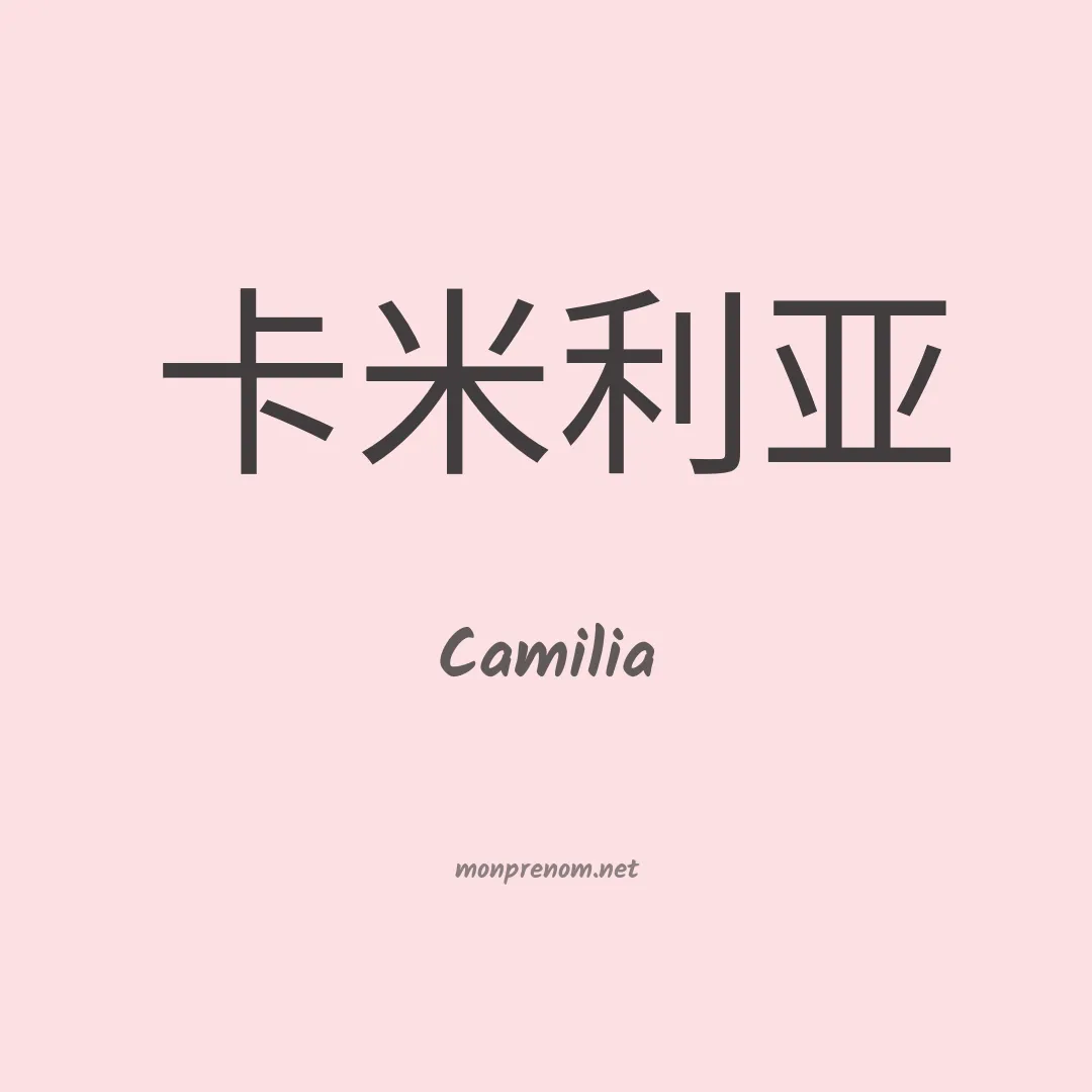 Camilia en chinois
