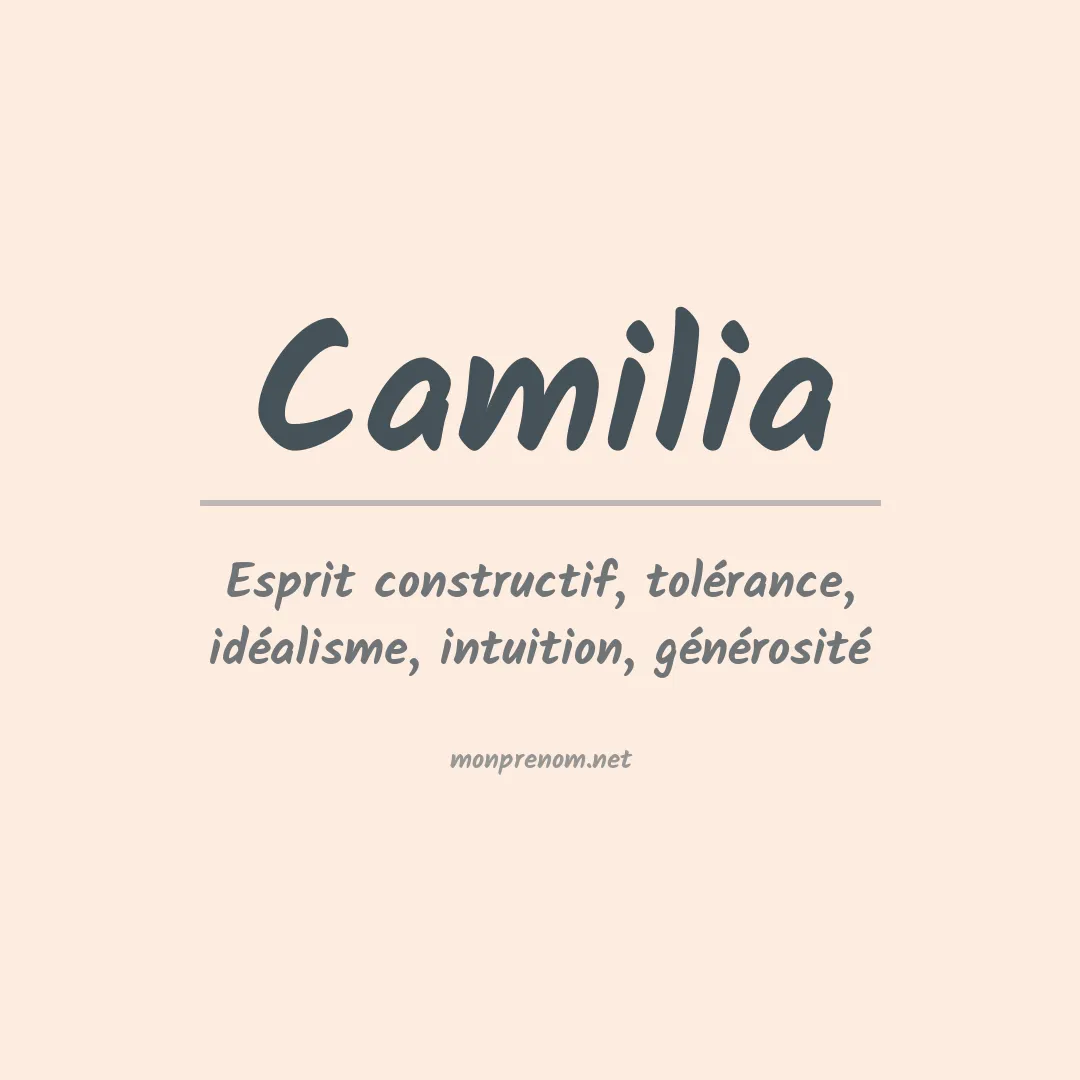 Signification du prénom Camilia