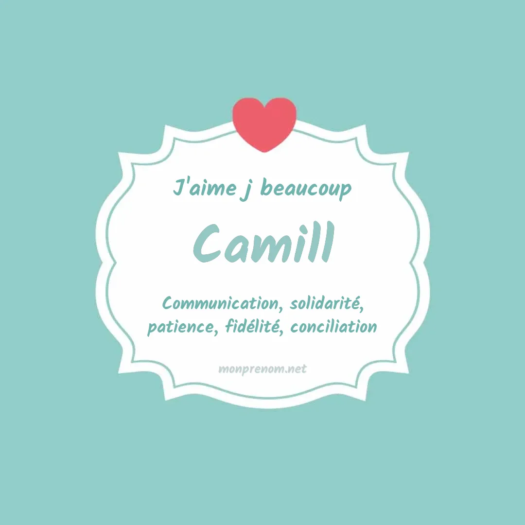 J'aime beaucoup Camill