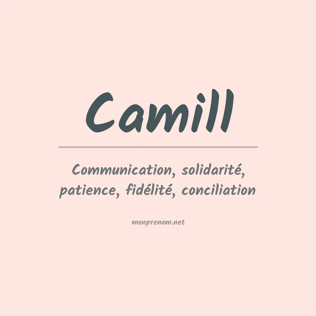 Signification du prénom Camill