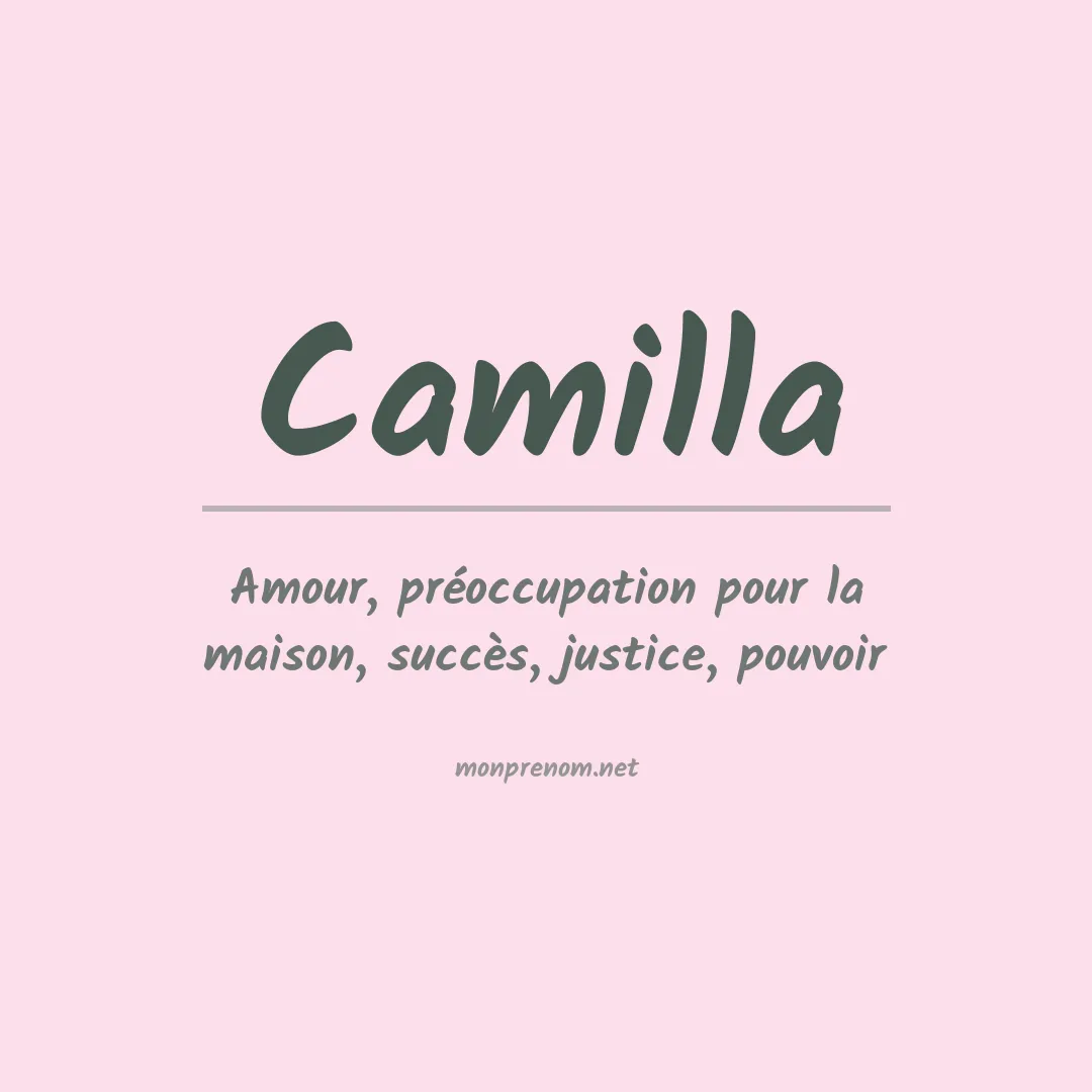 Signification du prénom Camilla
