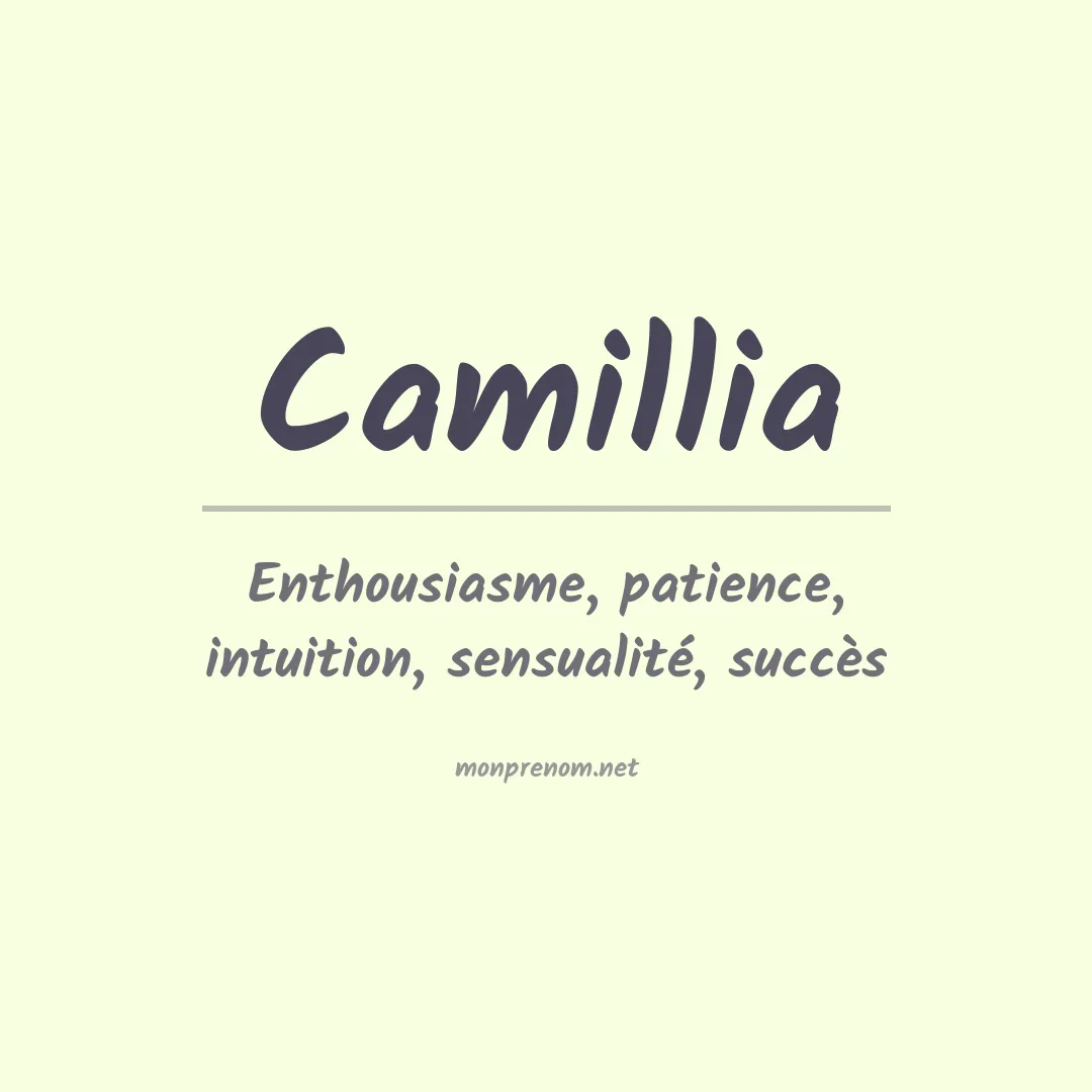 Signification du prénom Camillia