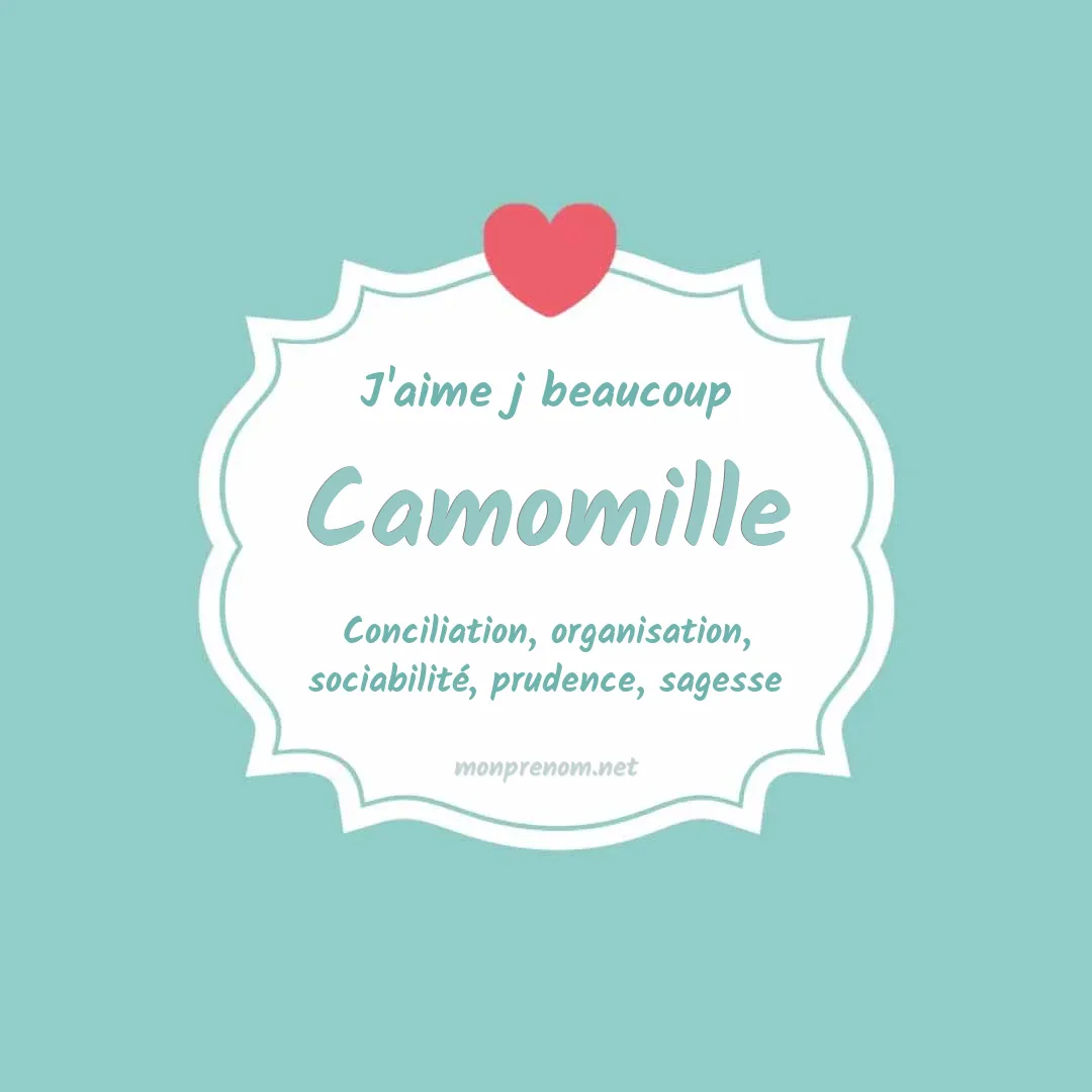 J'aime beaucoup Camomille