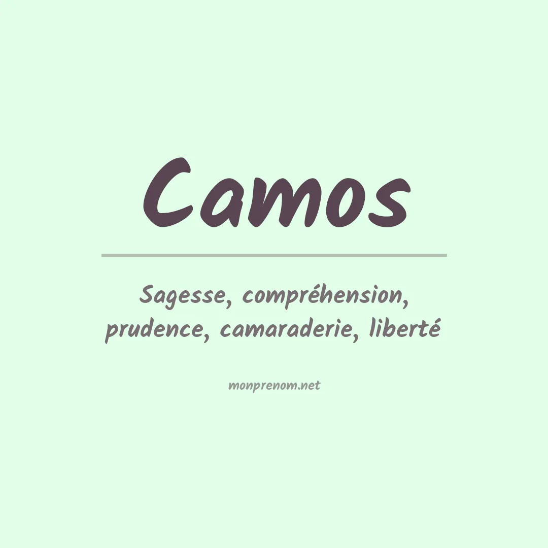Signification du prénom Camos