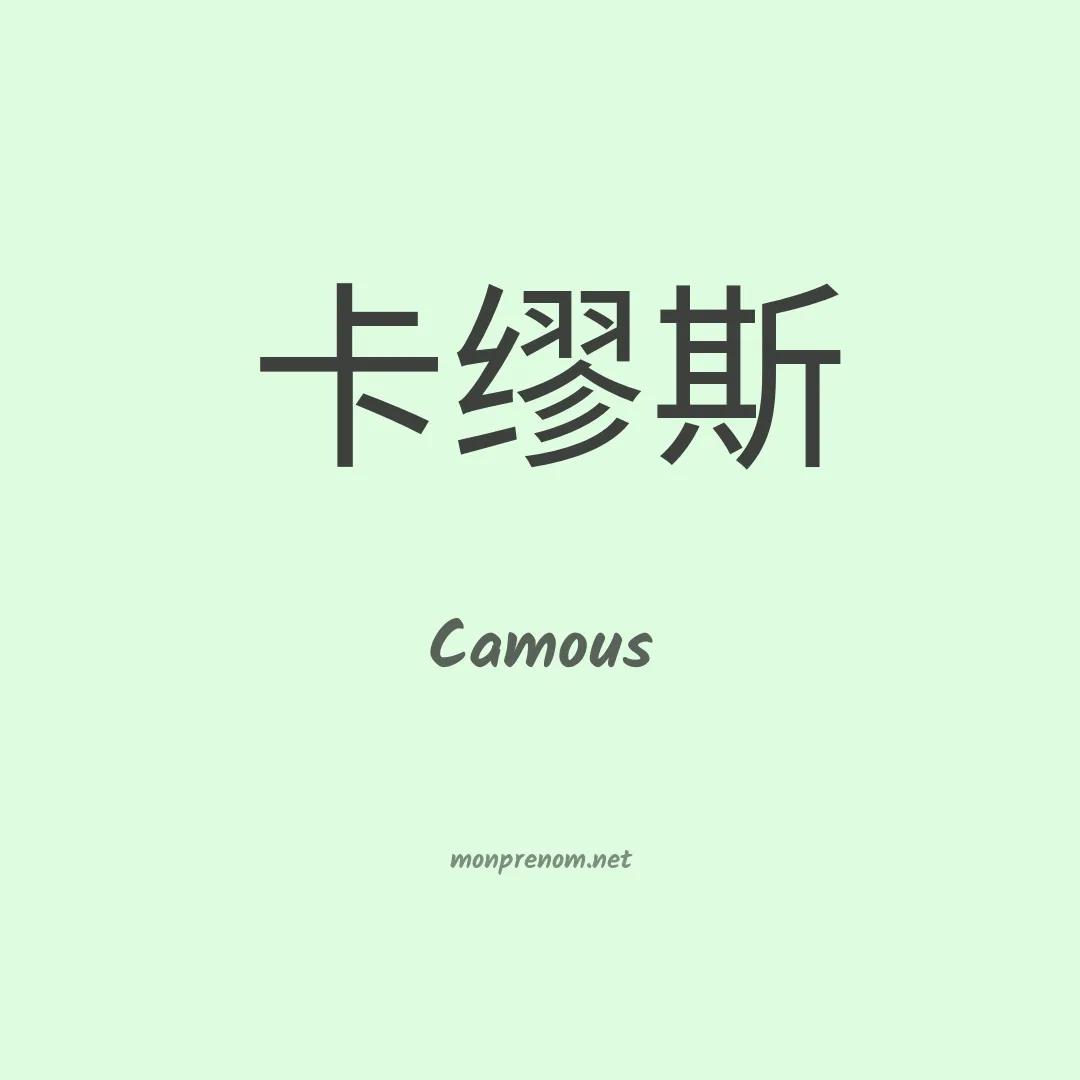 Camous en chinois