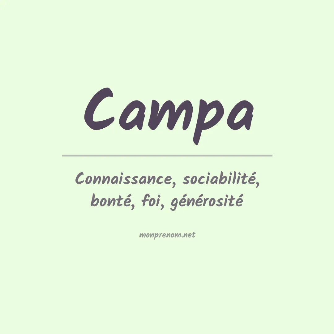 Prénom Campa