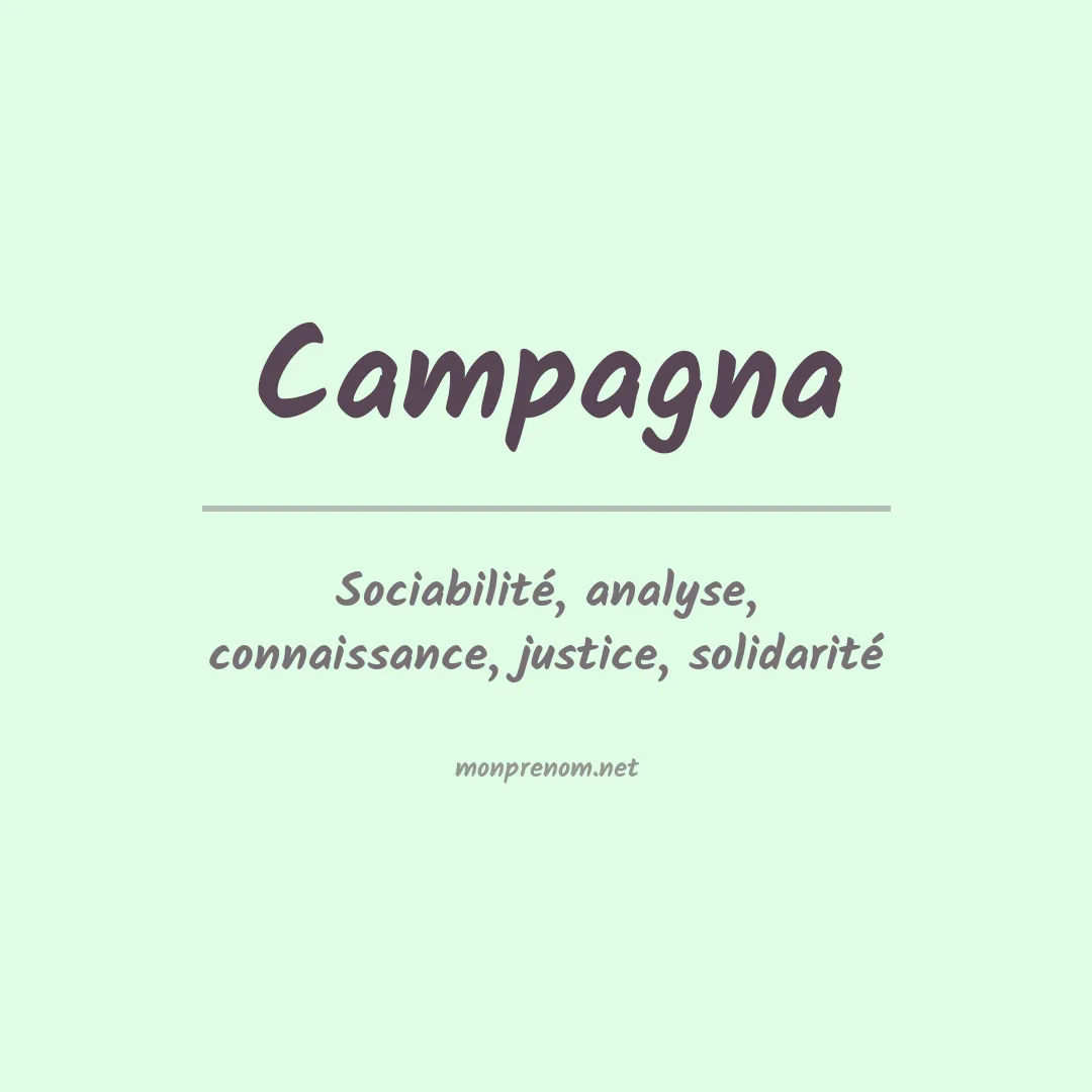Prénom Campagna
