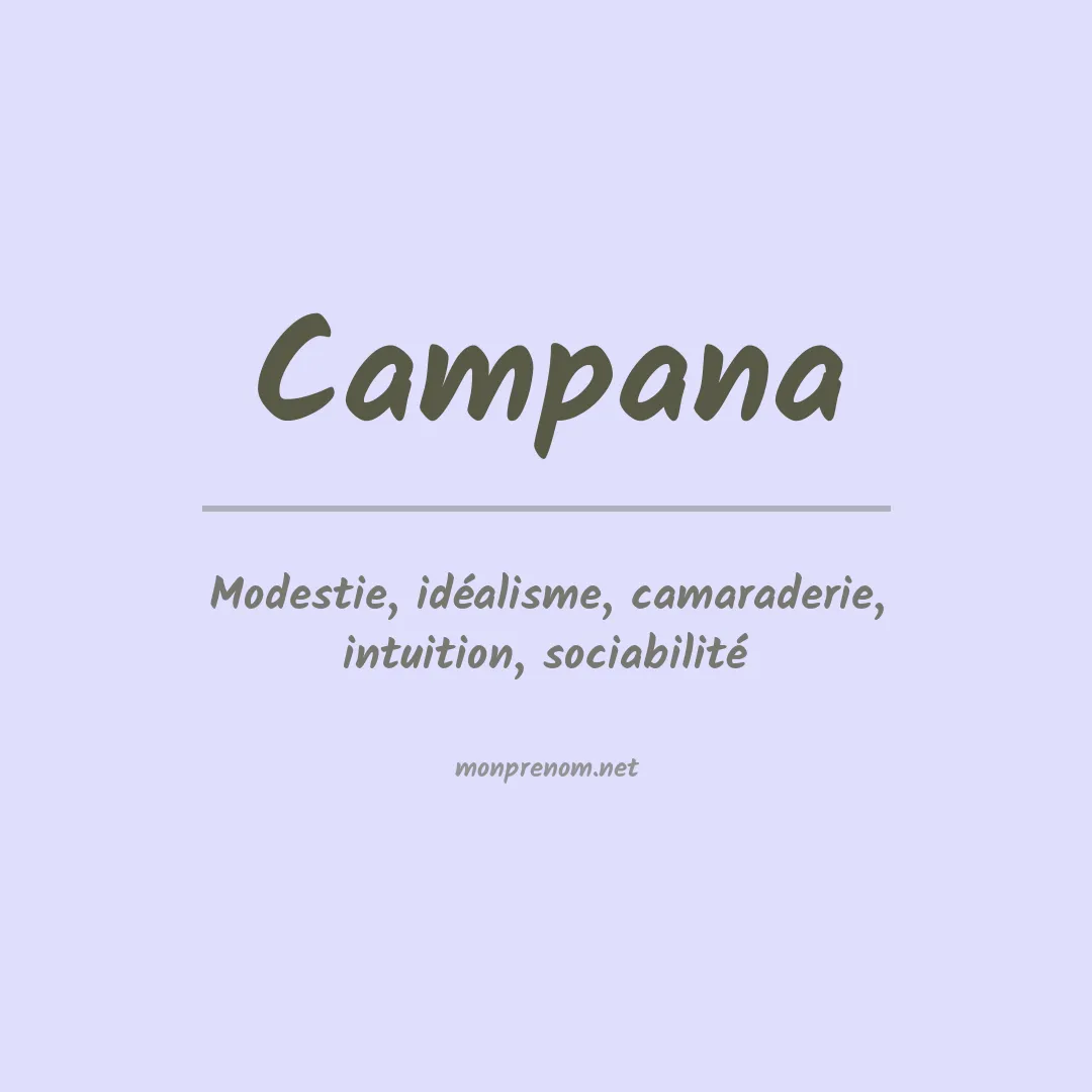 Prénom Campana
