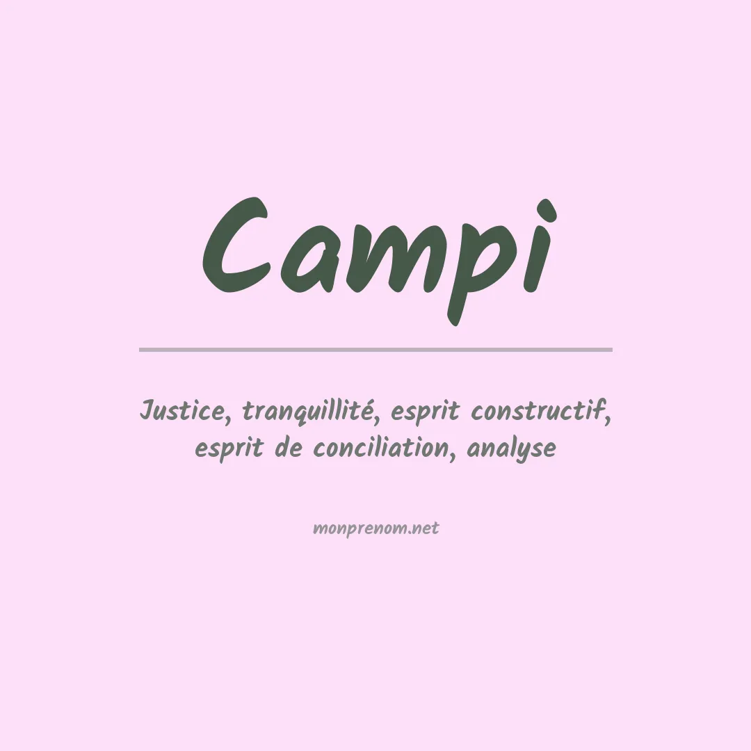 Prénom Campi