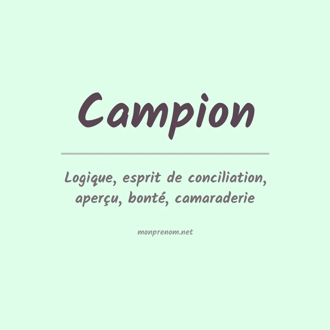Prénom Campion