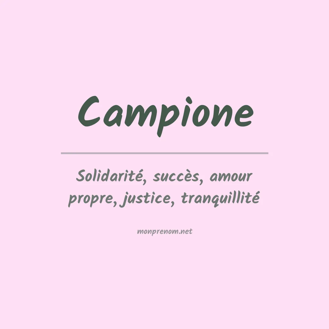 Prénom Campione
