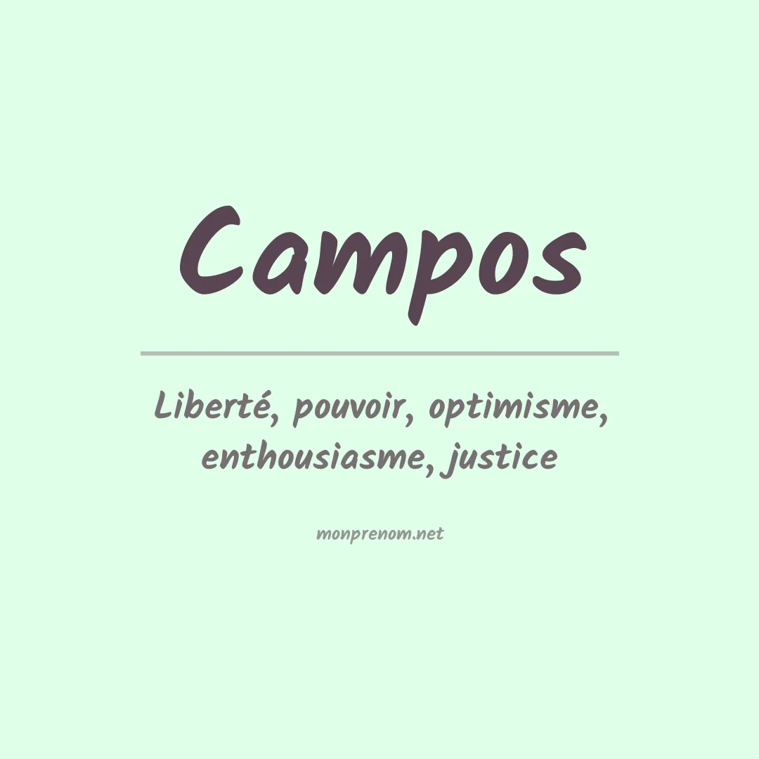 Prénom Campos