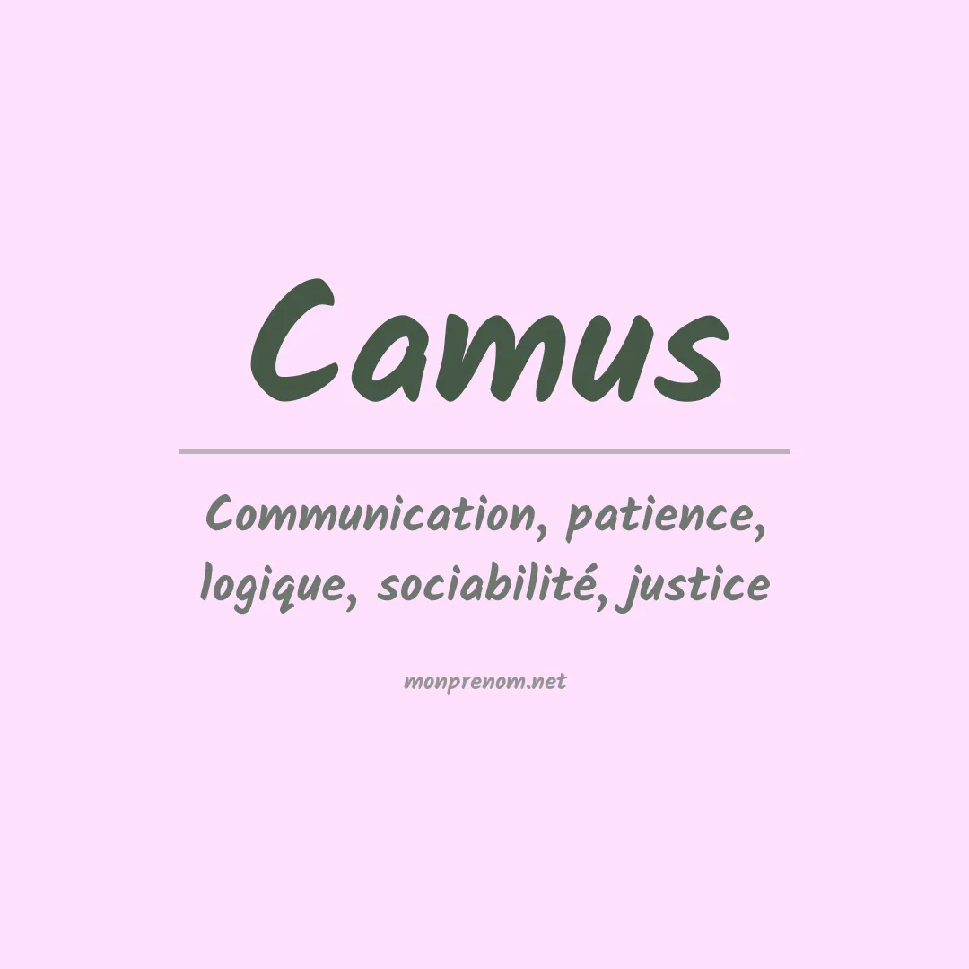 Prénom Camus