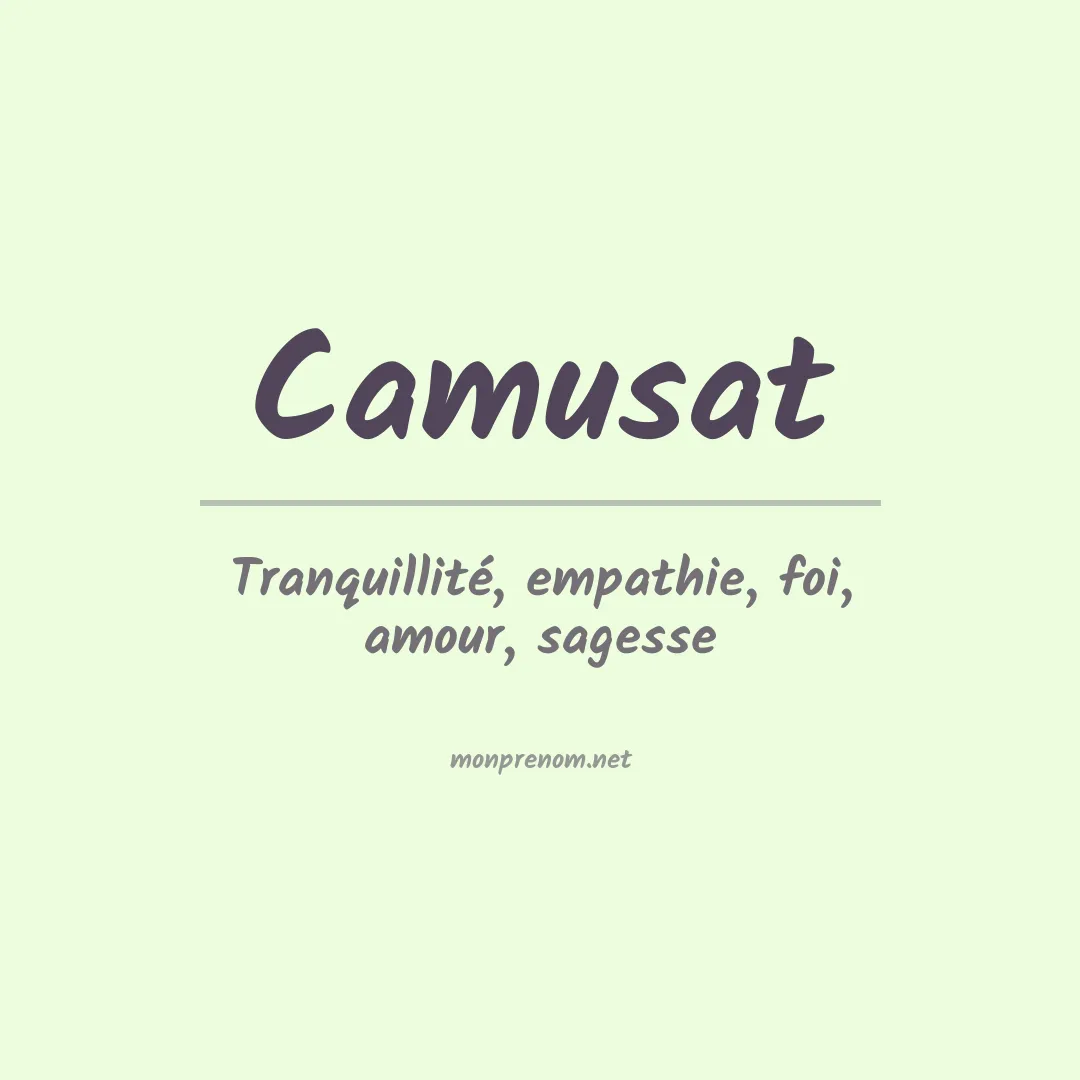 Signification du prénom Camusat
