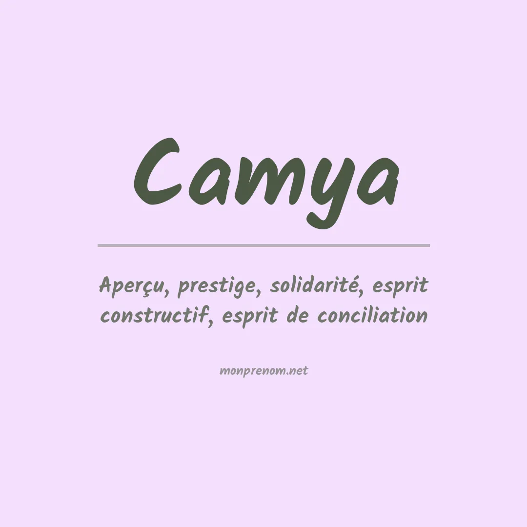 Signification du prénom Camya