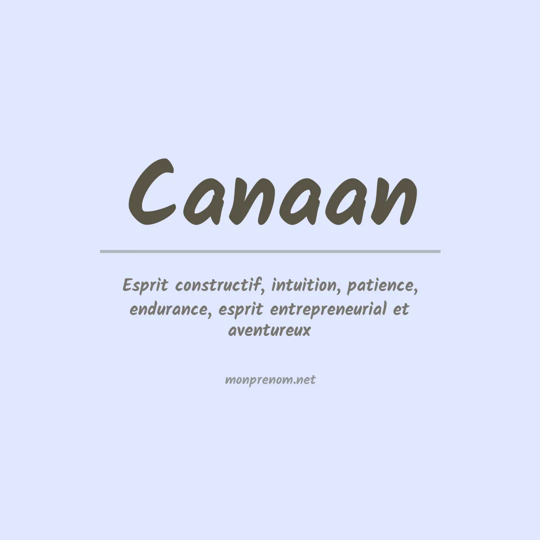 Prénom Canaan