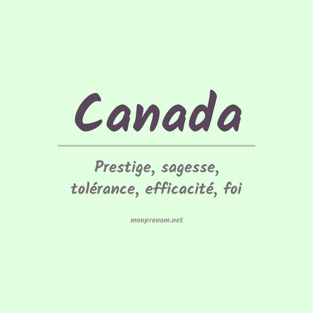 Prénom Canada