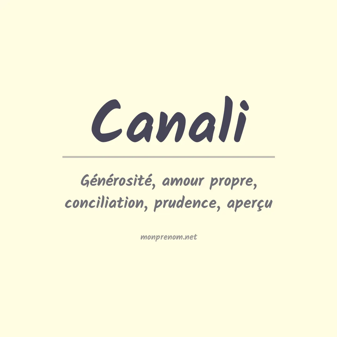 Prénom Canali