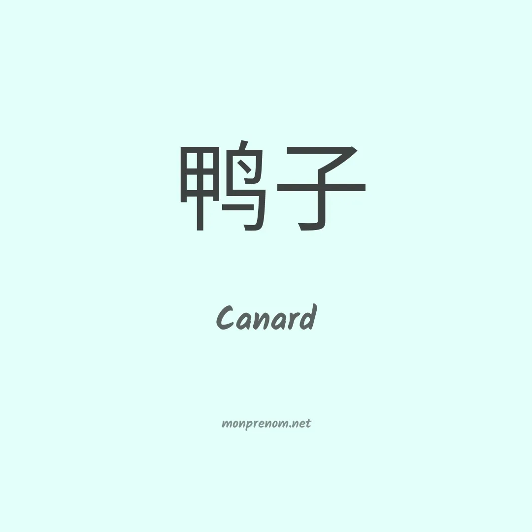 Canard en chinois