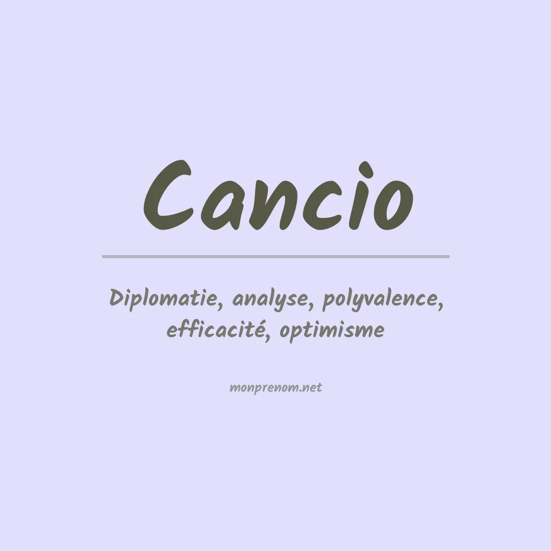 Prénom Cancio