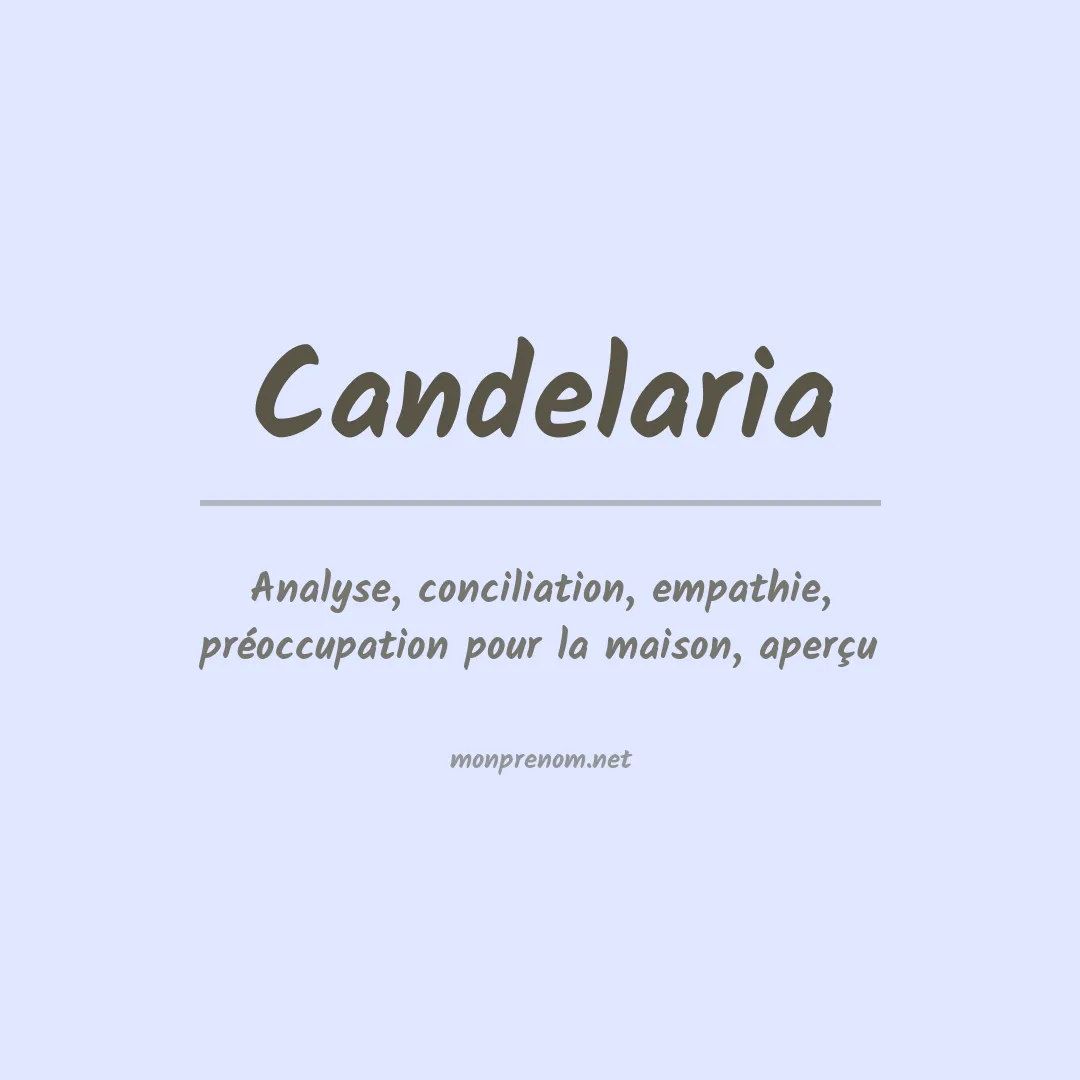 Signification du prénom Candelaria