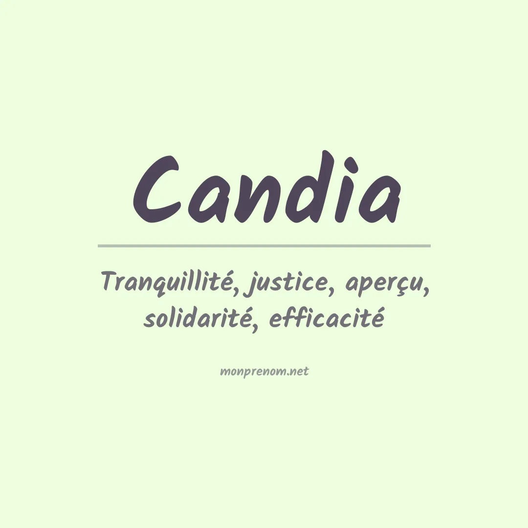 Prénom Candia
