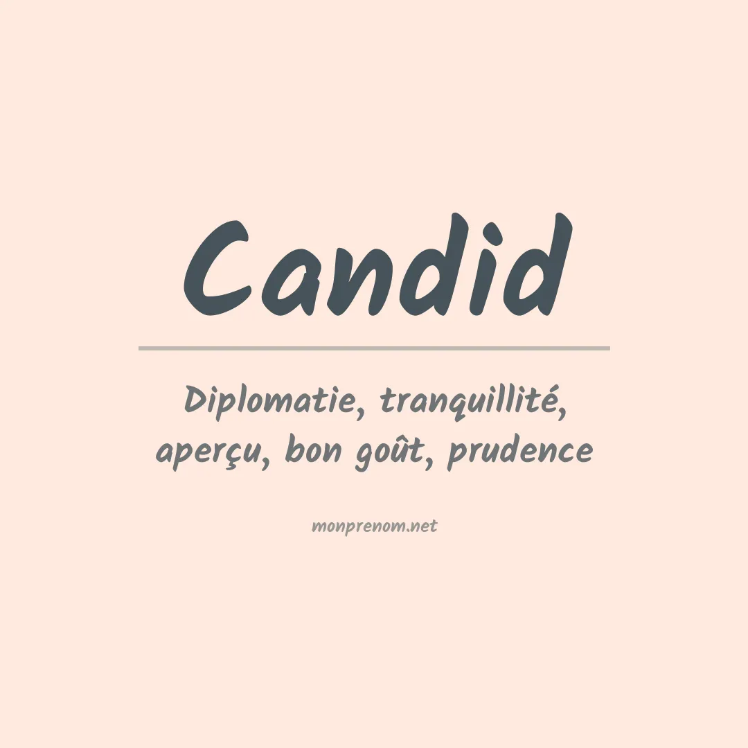 Signification du prénom Candid