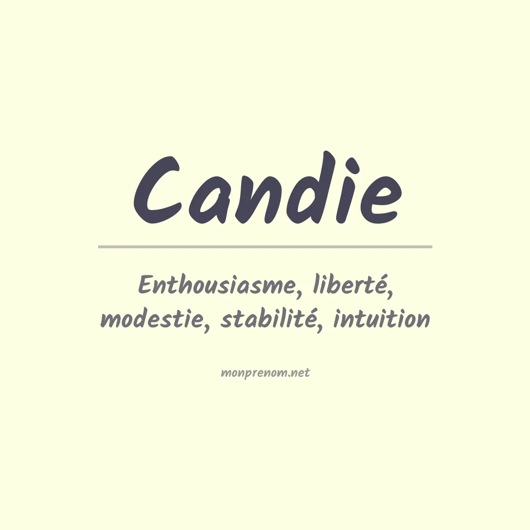 Signification du prénom Candie