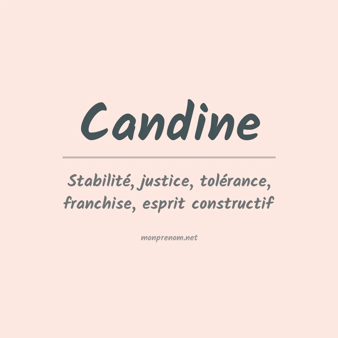 Signification du prénom Candine