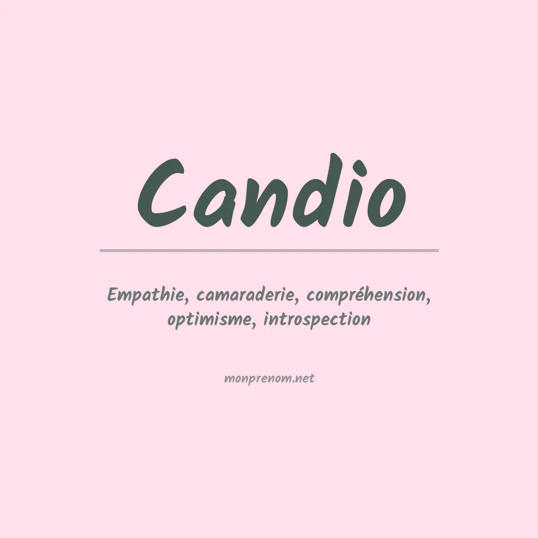Signification du prénom Candio