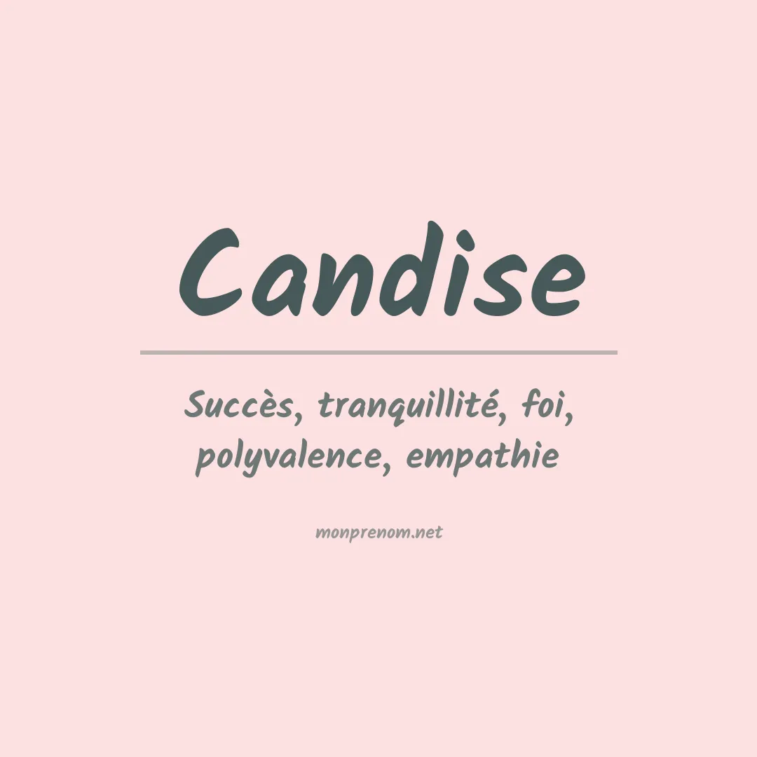 Signification du prénom Candise