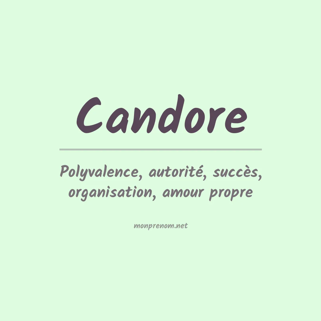Signification du prénom Candore