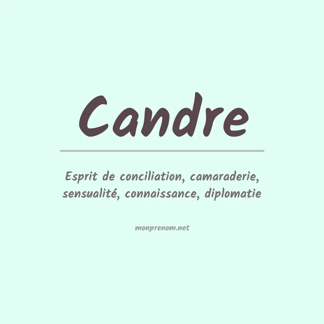 Signification du prénom Candre
